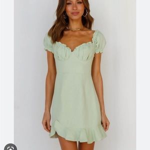 Hello molly green mini dress